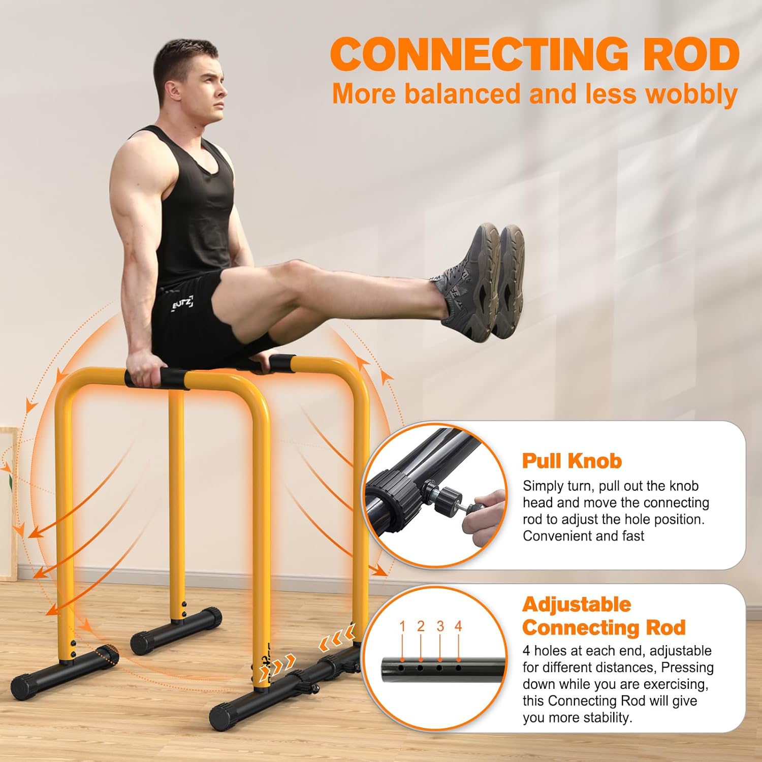 PowerDip - Station de dips robuste et support de pompes