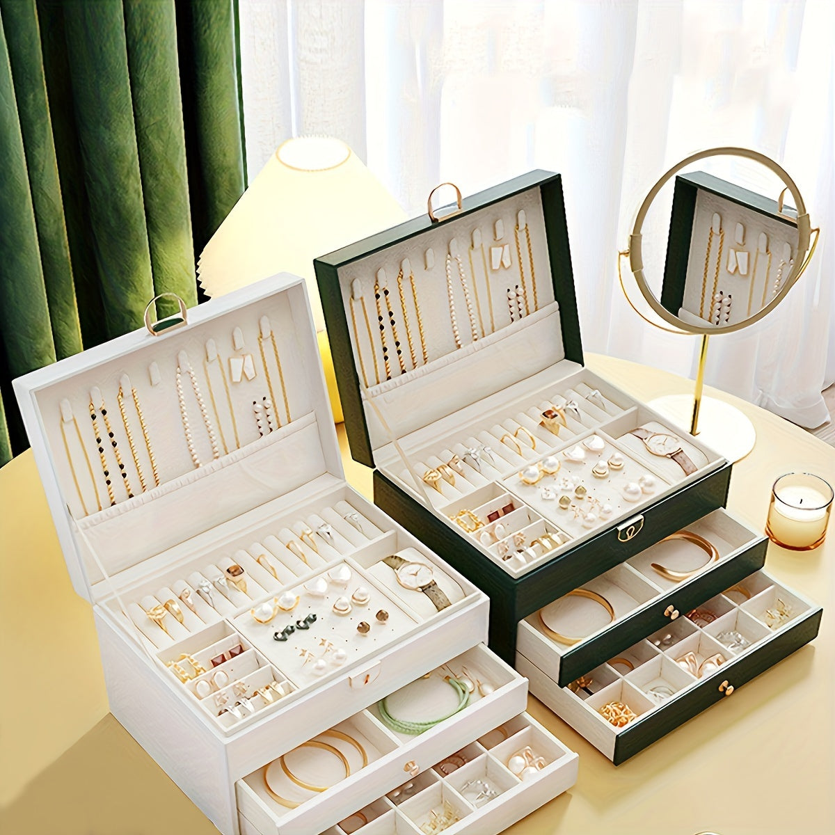 Ulmara - Luxury Leather Jewelry Organizer