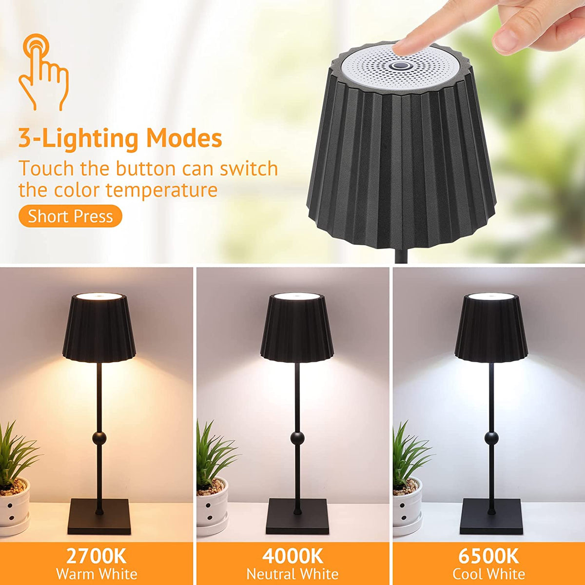 Yaldusk - Wireless Table Lamp with Progressive Dimmer