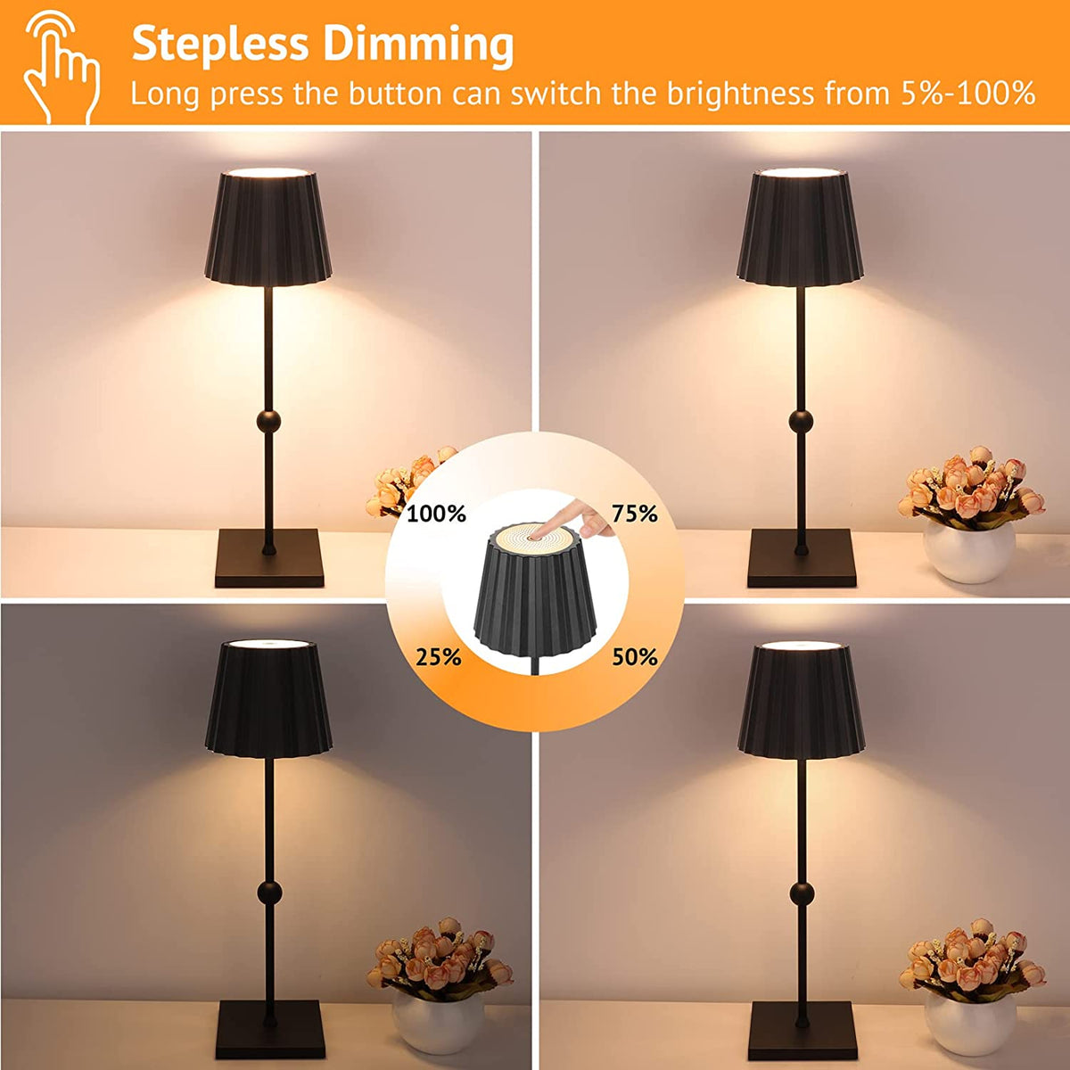Yaldusk - Wireless Table Lamp with Progressive Dimmer