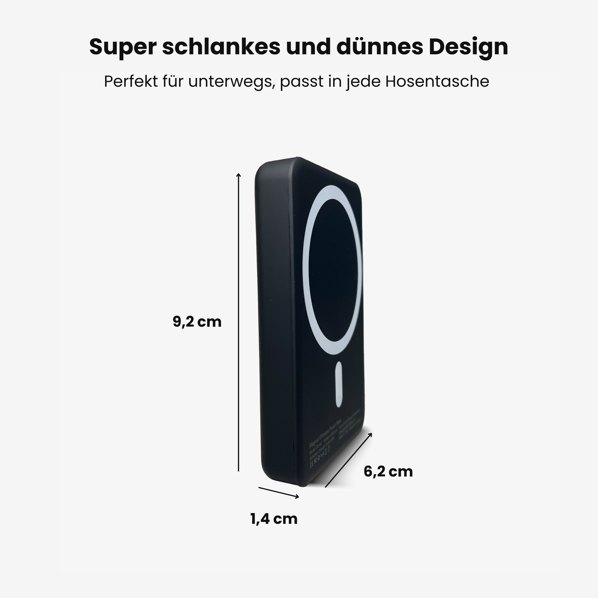 SlimCharge Powerbank - Chargeur Rapide LED 5000 mAh