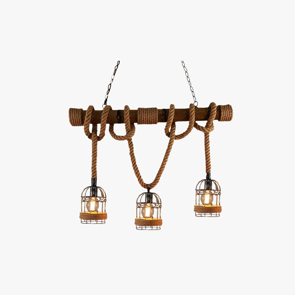 Swendale - Retro Wood and Metal Pendant Light for Cozy Interiors