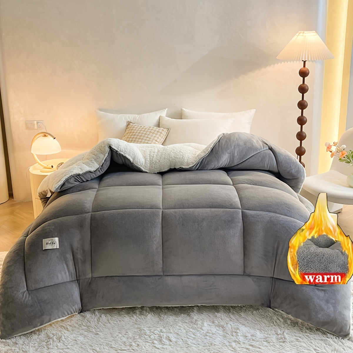 KozeLodge - Chalet Style Sherpa Fleece Duvet for Cozy Warmth
