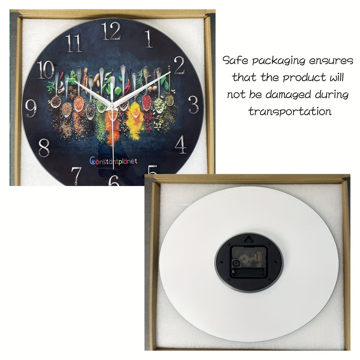 SpiceTime Clock - Silent Wall Clock with Aromatic Herb Design