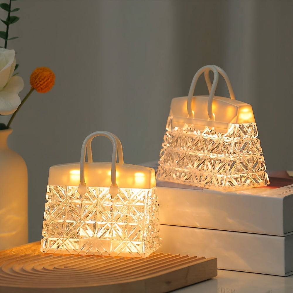 GlowSquare - Square LED Table Lamp with Polished Finish