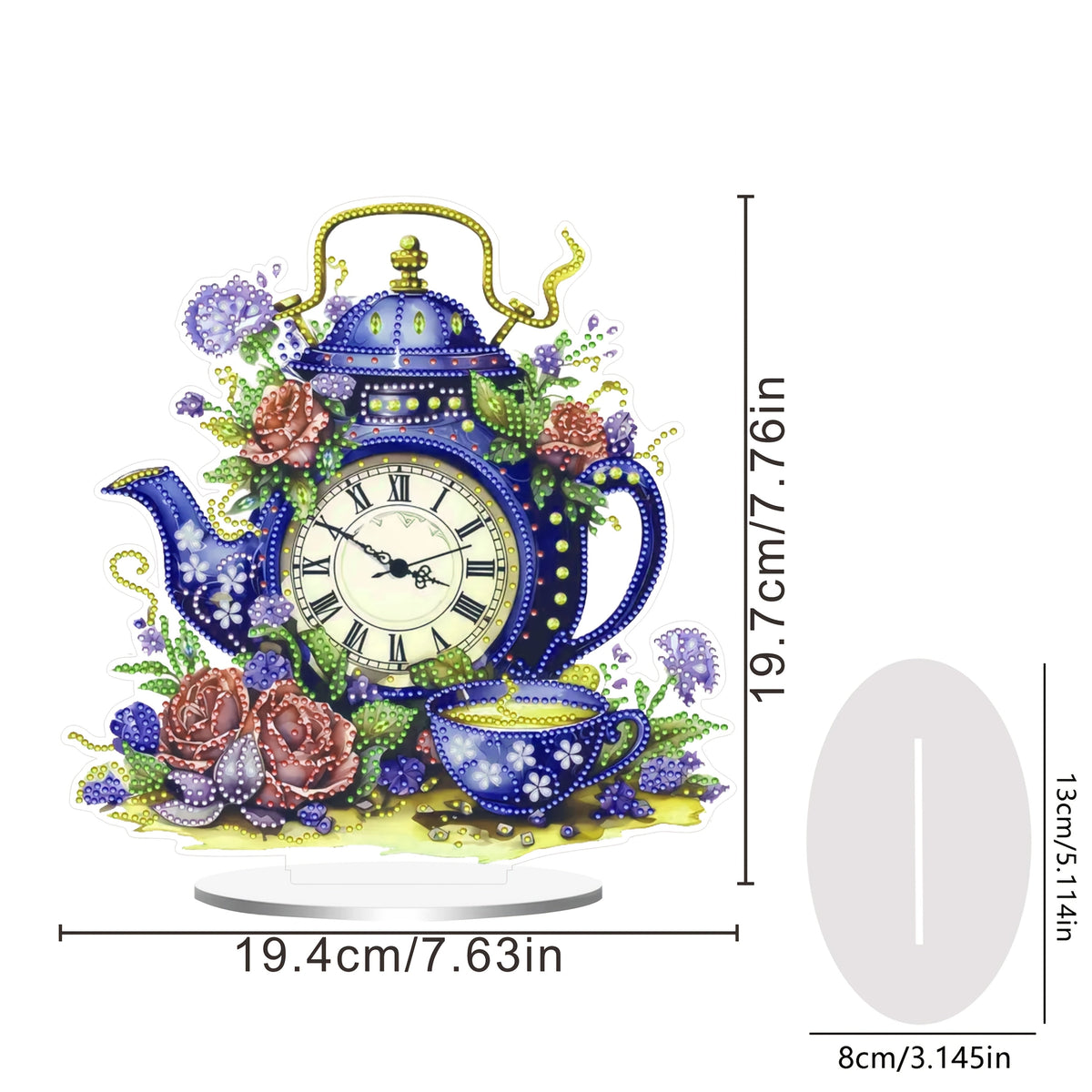 DecoClock - Elegant Acrylic Teapot Wall Clock