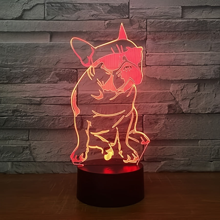 DecoBulldog - French Bulldog 3D Lamp with 16 Colors
