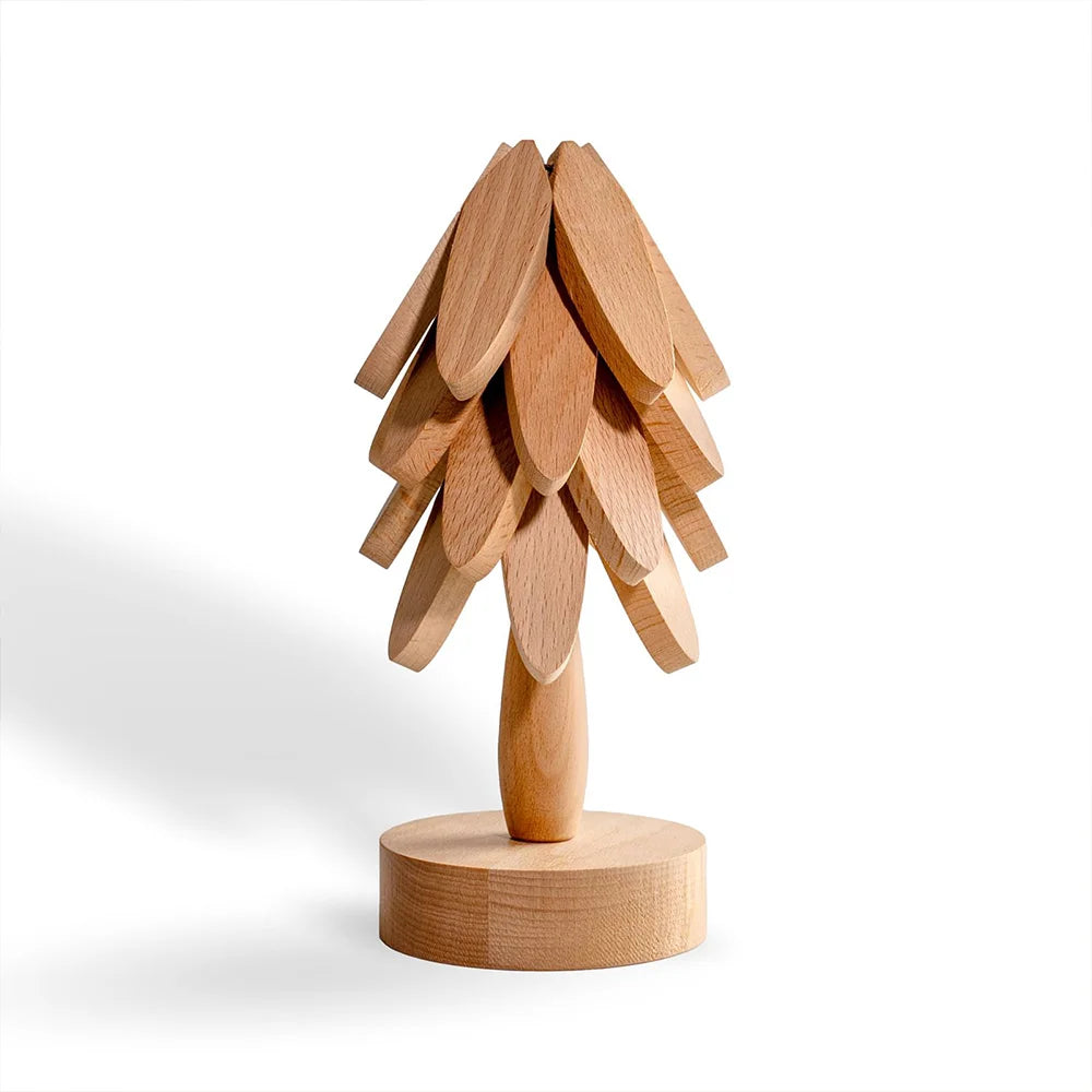 Sous-verres en Bois - Set artisanal sur support arbre en noyer
