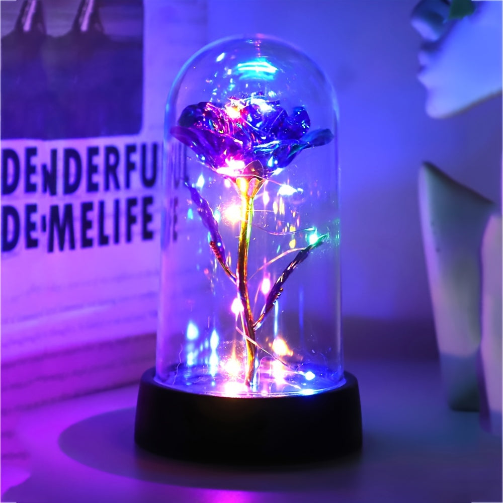 GoldenRose - Lampe fleur decorative pour une ambiance romantique