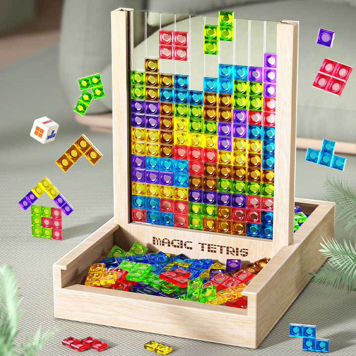 TetrisWood Game - Sustainable Wooden Family Puzzle Game