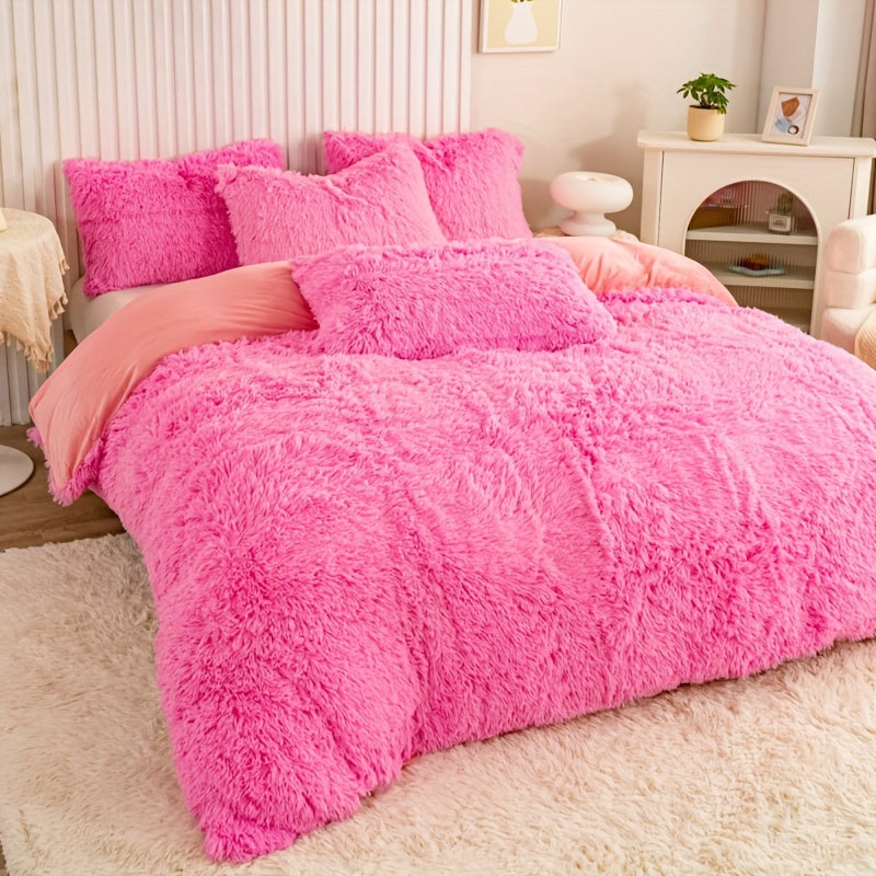 IndulgeNest - Ultra Soft Plush Duvet Cover Set with Zip Closure