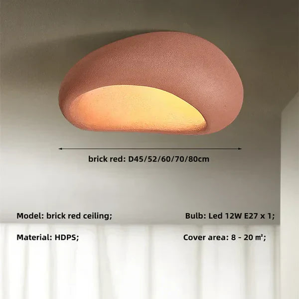 SereneAura Ceiling Light – Lumière Naturelle Wabi-Sabi
