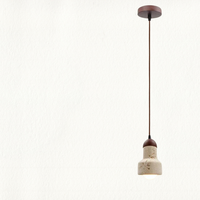 TranquilGlow Chandelier - Wabi-Sabi Stone Chandelier for a Calming Glow