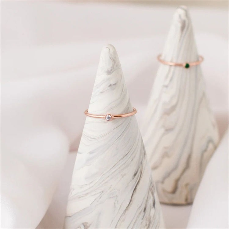 Bague Pierre de Naissance Celestia - Argent Plaqué Doré