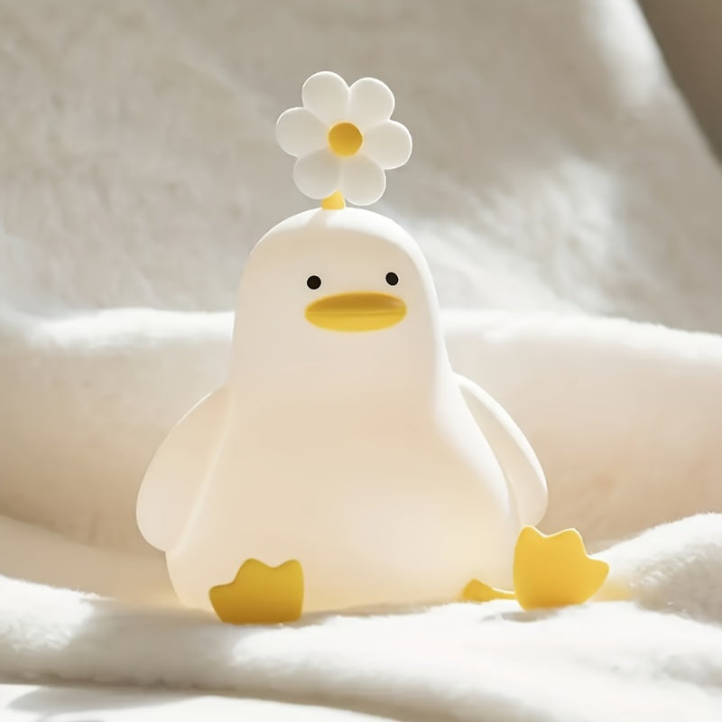BloomDuck - Dimmable Silicone Night Light with Clap Control