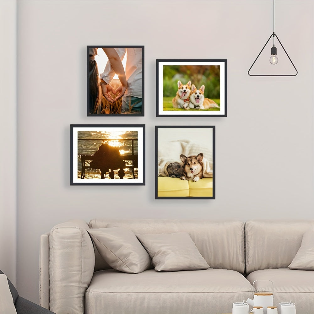GalleryFrame - Set of 3 Black Photo Frames for Wall and Table