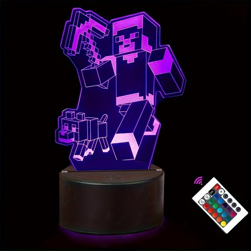 IlluGlow - 3D LED Night Light with 16 Colors and Remote Control
