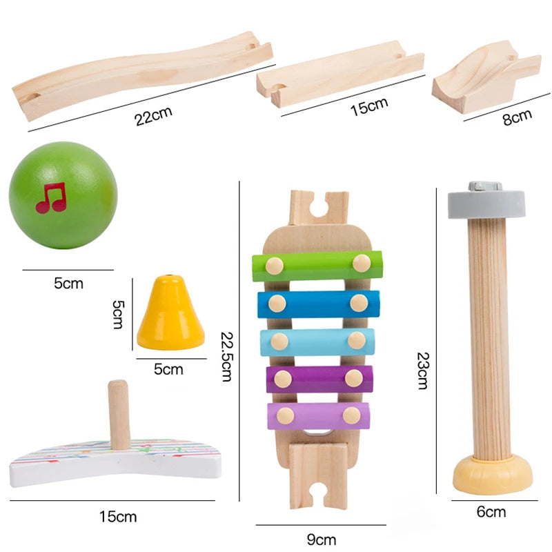 MusicBlocks Toy - Wooden Sensory Music Blocks for Babies