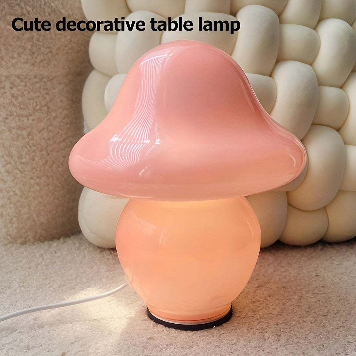 MushroomDream - Glass Mushroom Lamp for a Magical Ambiance