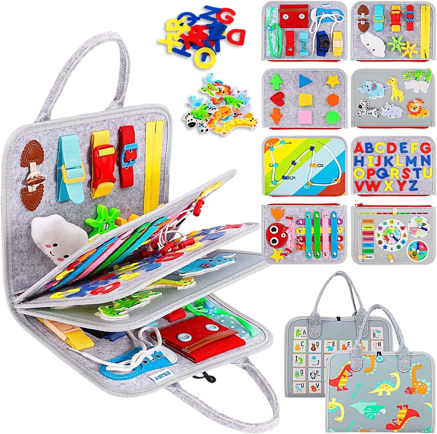 CurioPlay - 3D Montessori Sensory Activity Board for Toddlers