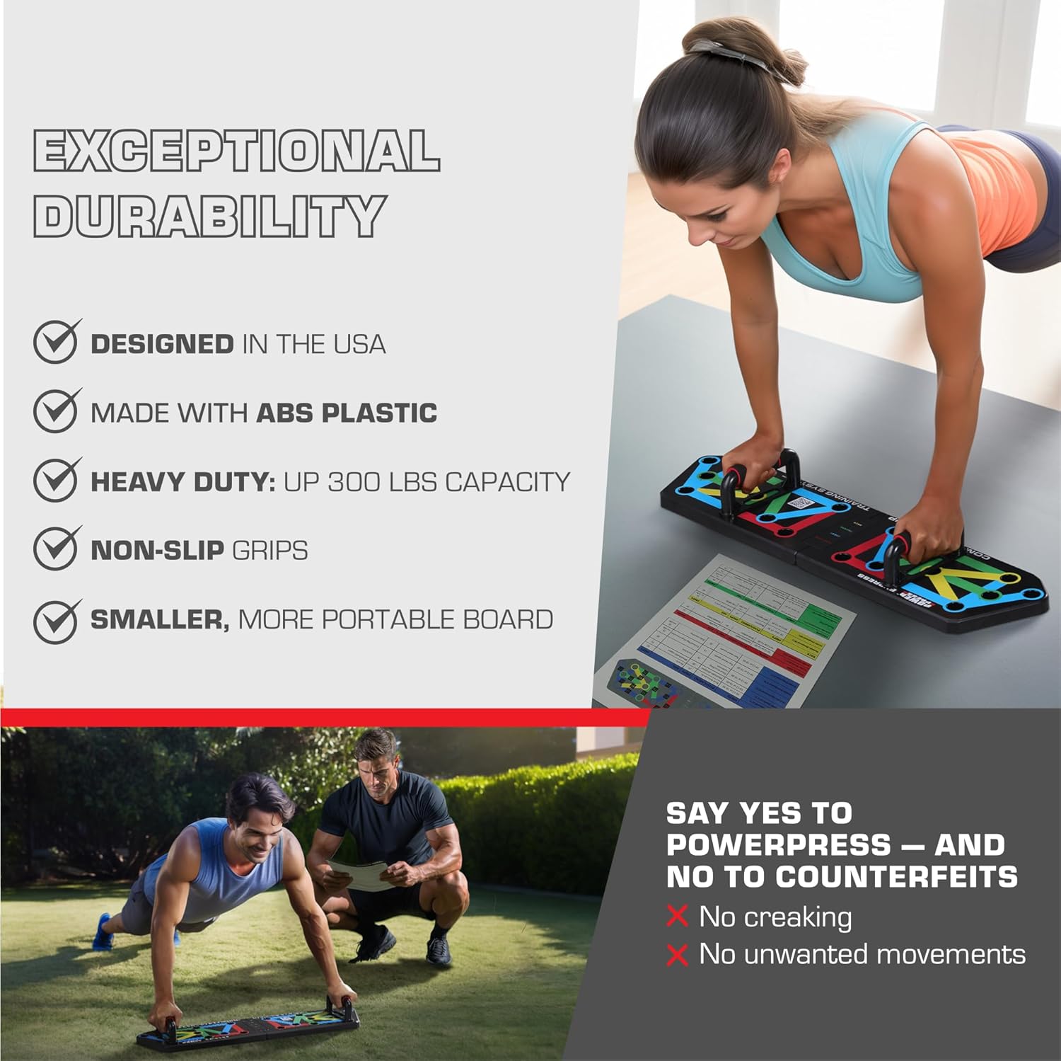 FlexiFit - Planche de pompes pliable à codes couleur