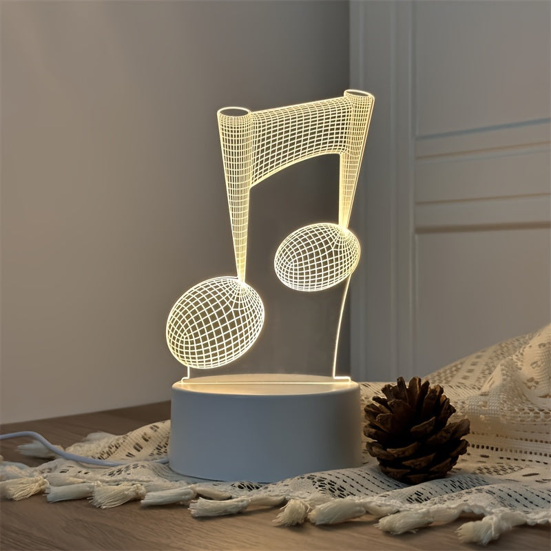 LumiNote - 3D LED Music Note Night Light