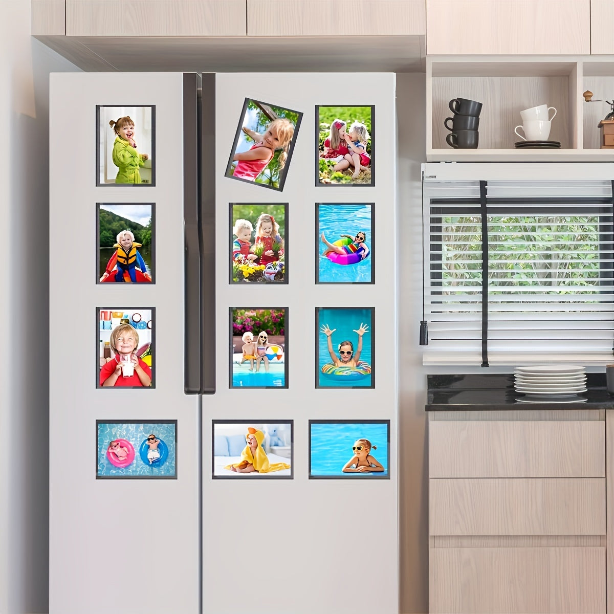 Emclip - Magnetic Photo Frames Set of 6 for Fridge