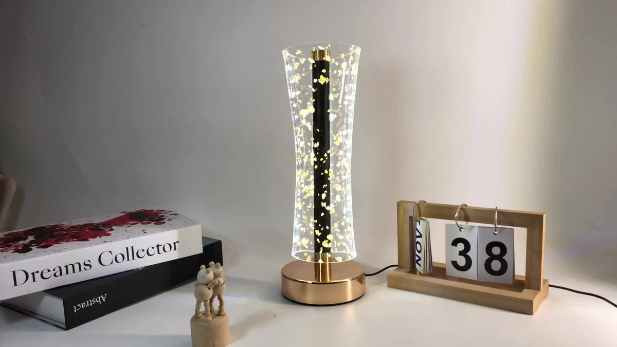 Pristelle - Luxury Acrylic Table Lamp with Gold Accents