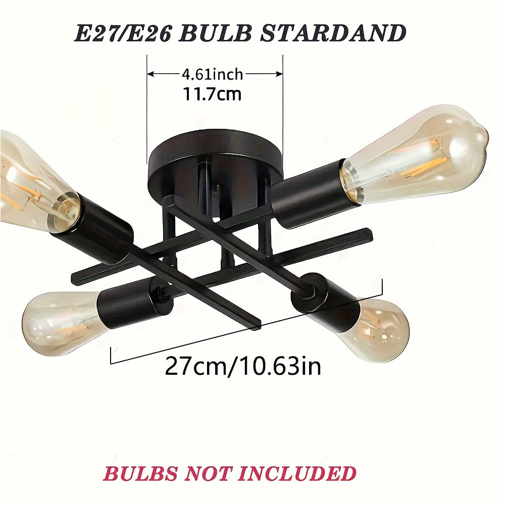 SatelliteLight - Modern Industrial Black Iron Ceiling Light