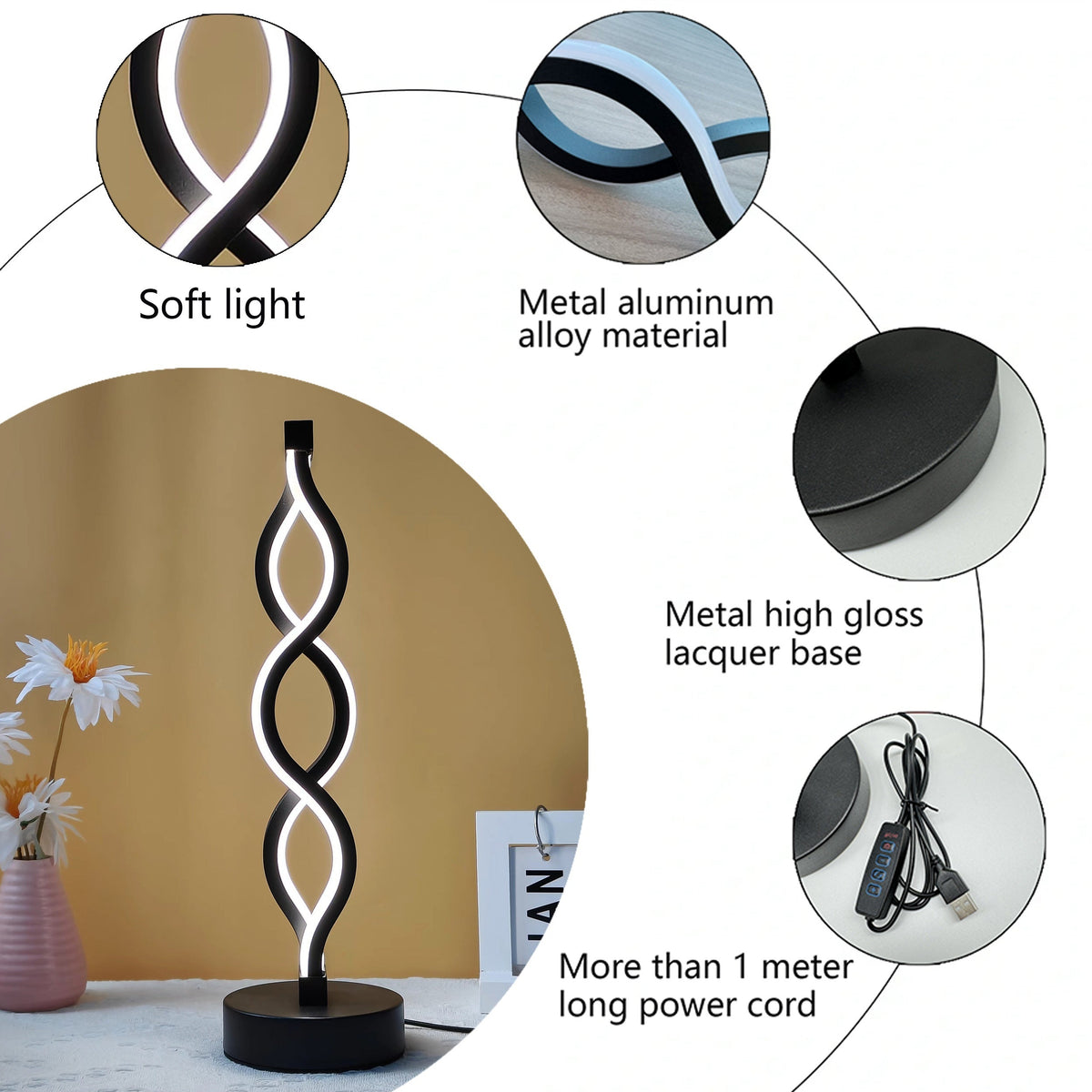 SeaWave - Modern Aluminum LED Desk Lamp