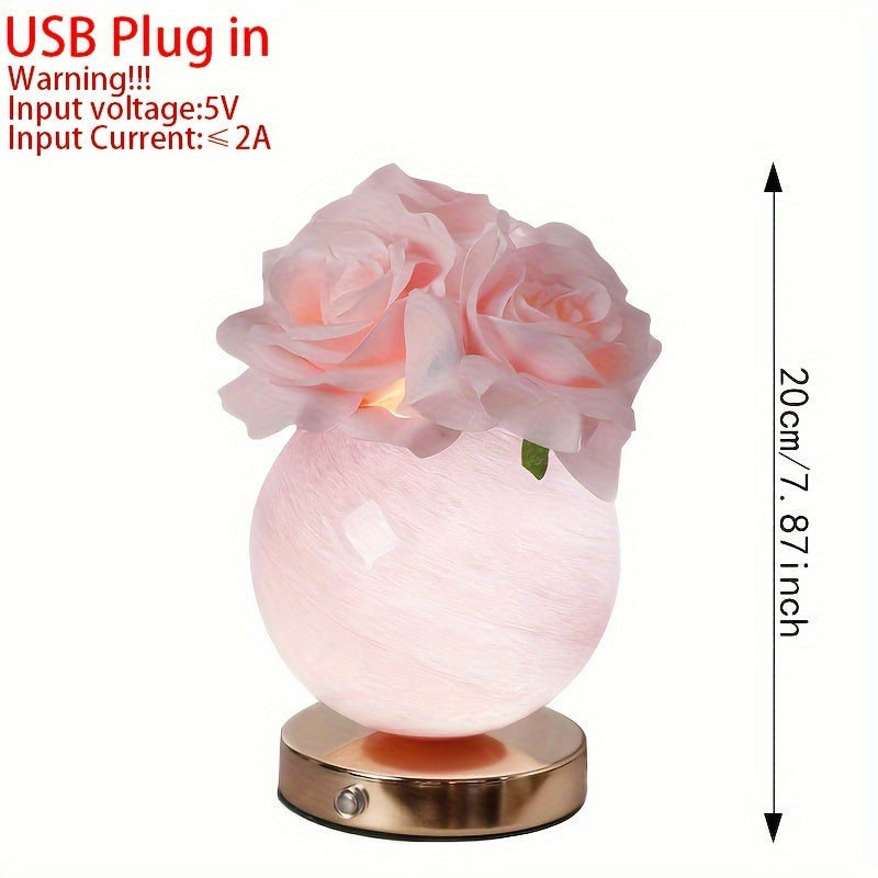 LumiDecor - Rechargeable LED Table Lamp with USB Charging