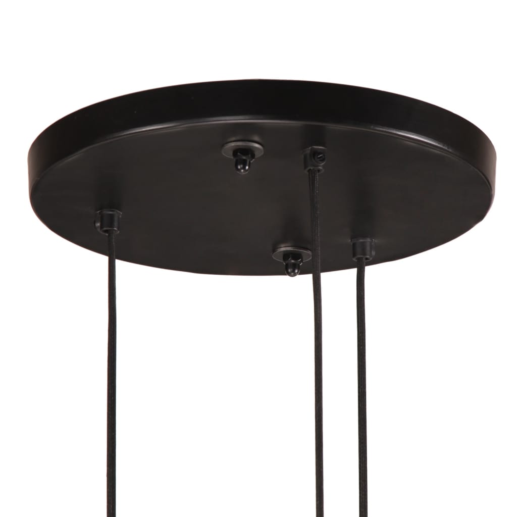 Industrial Triangle - Hand-Painted 3-Shade Pendant Light