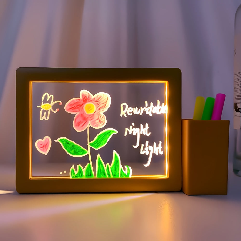 GlowBoard - Illuminated USB Night Light with Message Board