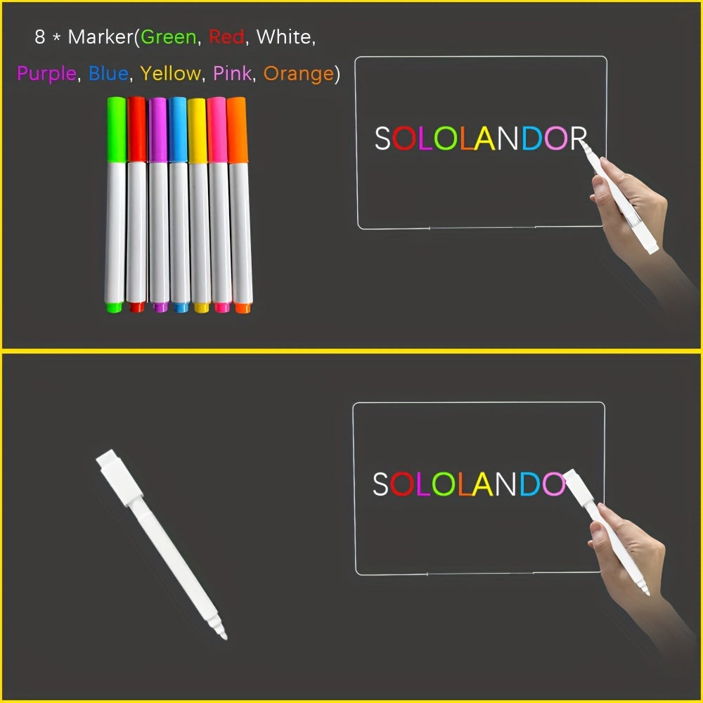 GlowBoard - Illuminated USB Night Light with Message Board
