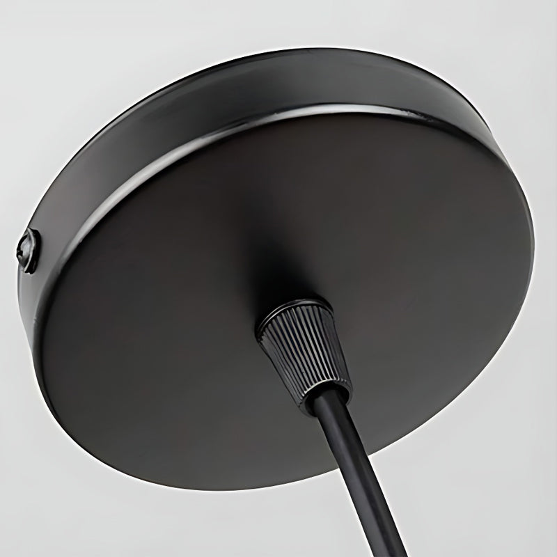 IronSphere Pendant - Black Industrial Iron Light for Modern Interiors