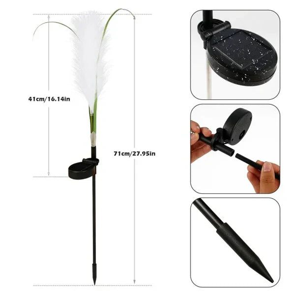 SunReed - Éclairage extérieur en rotin stylé pour jardin