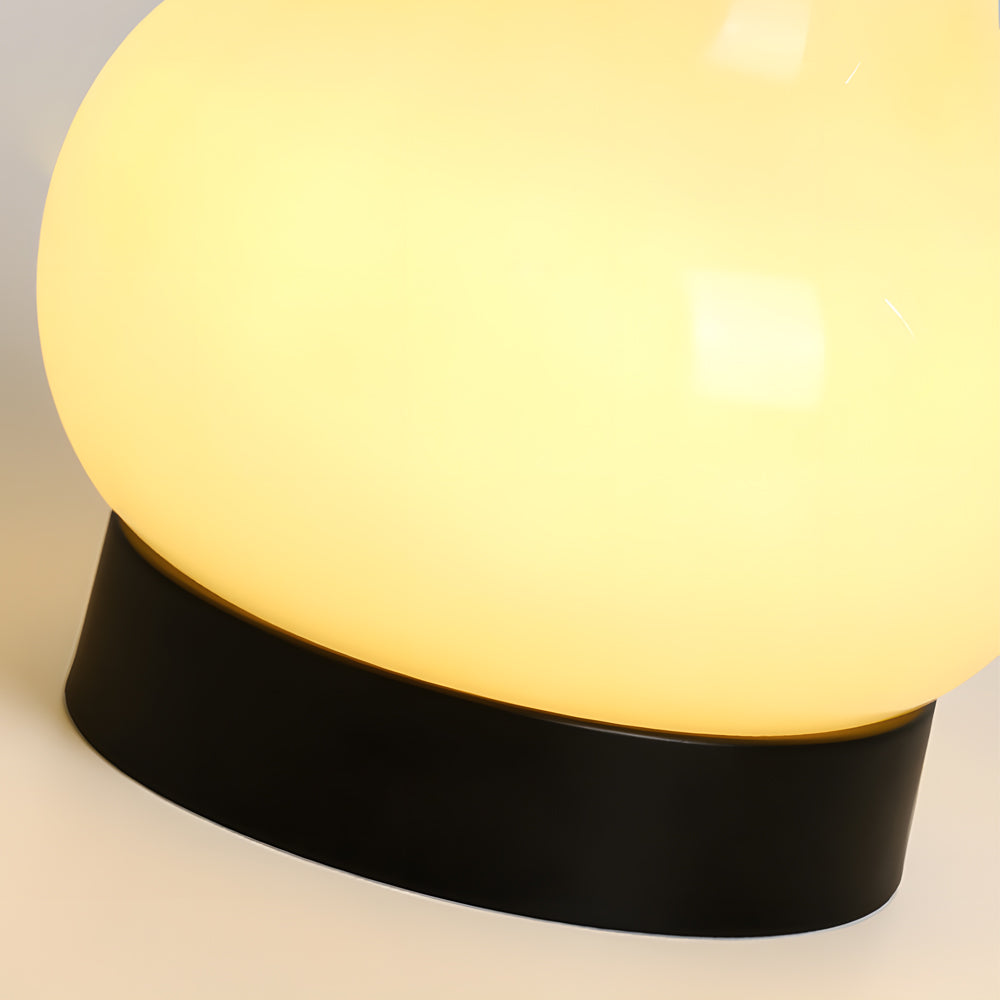 IonGleam - Pear-Shaped Glass LED Table Lamp with USB Dimmer
