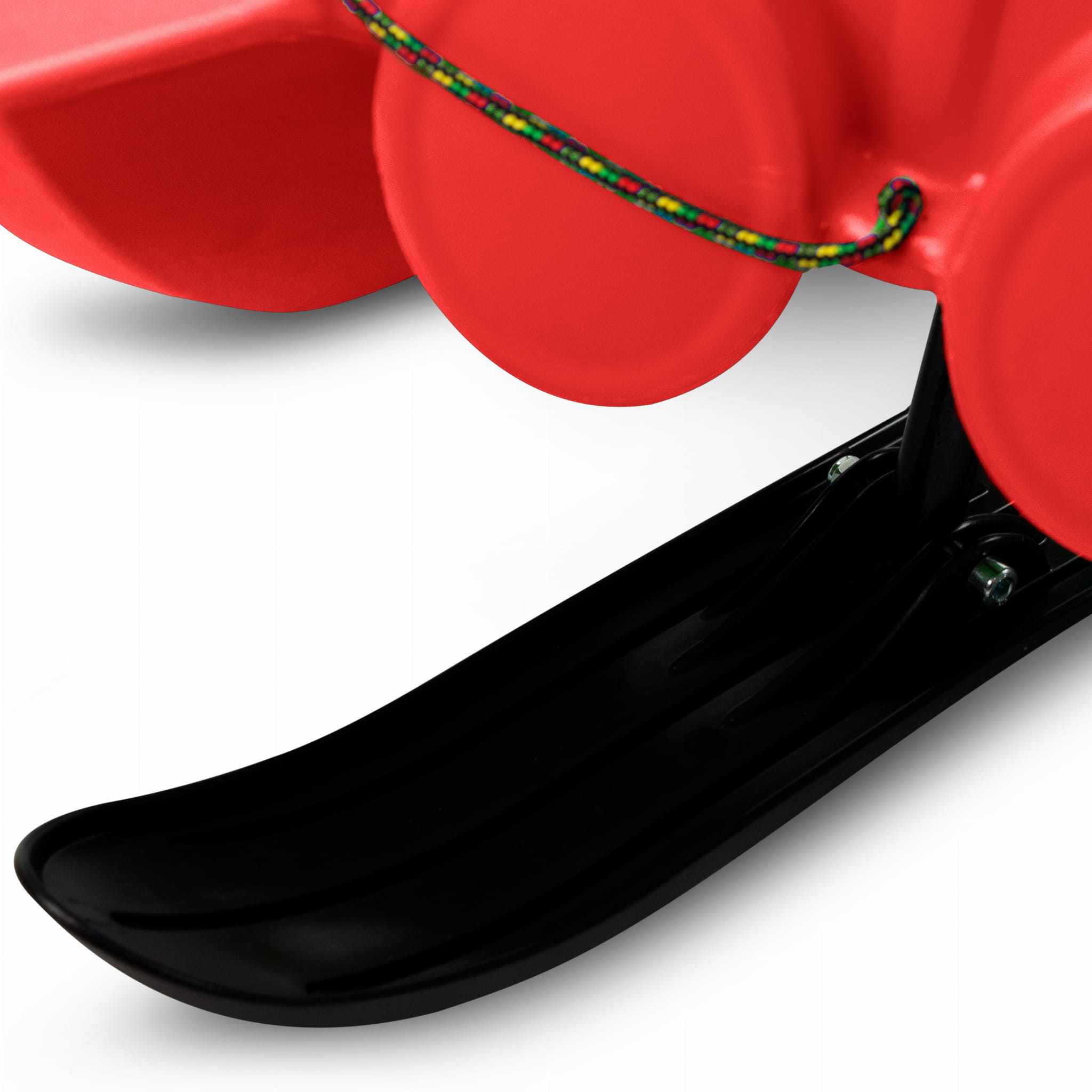 SnowGlide Sled - Red Snow Sled with Built-In Handlebar