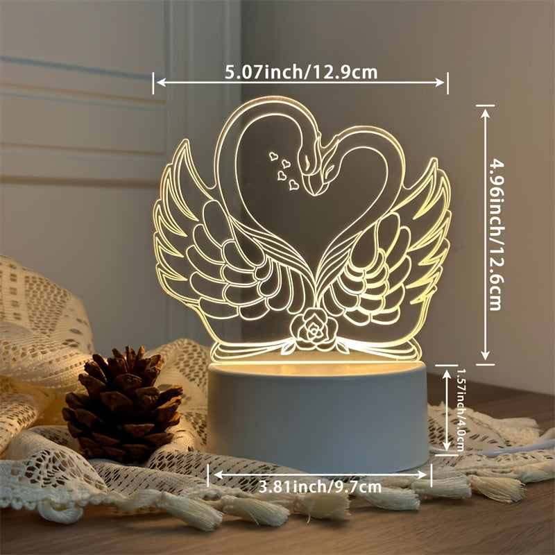 SwaneLume - 3D Swan LED USB Table Lamp