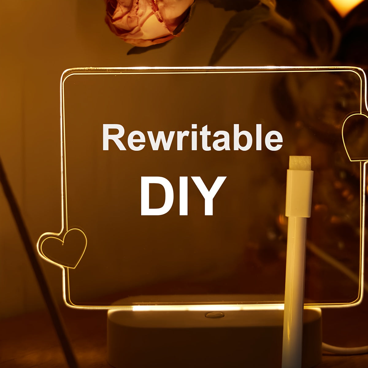 Emoura - 3D Heart-Shaped LED Lamp for a Romantic Atmosphere