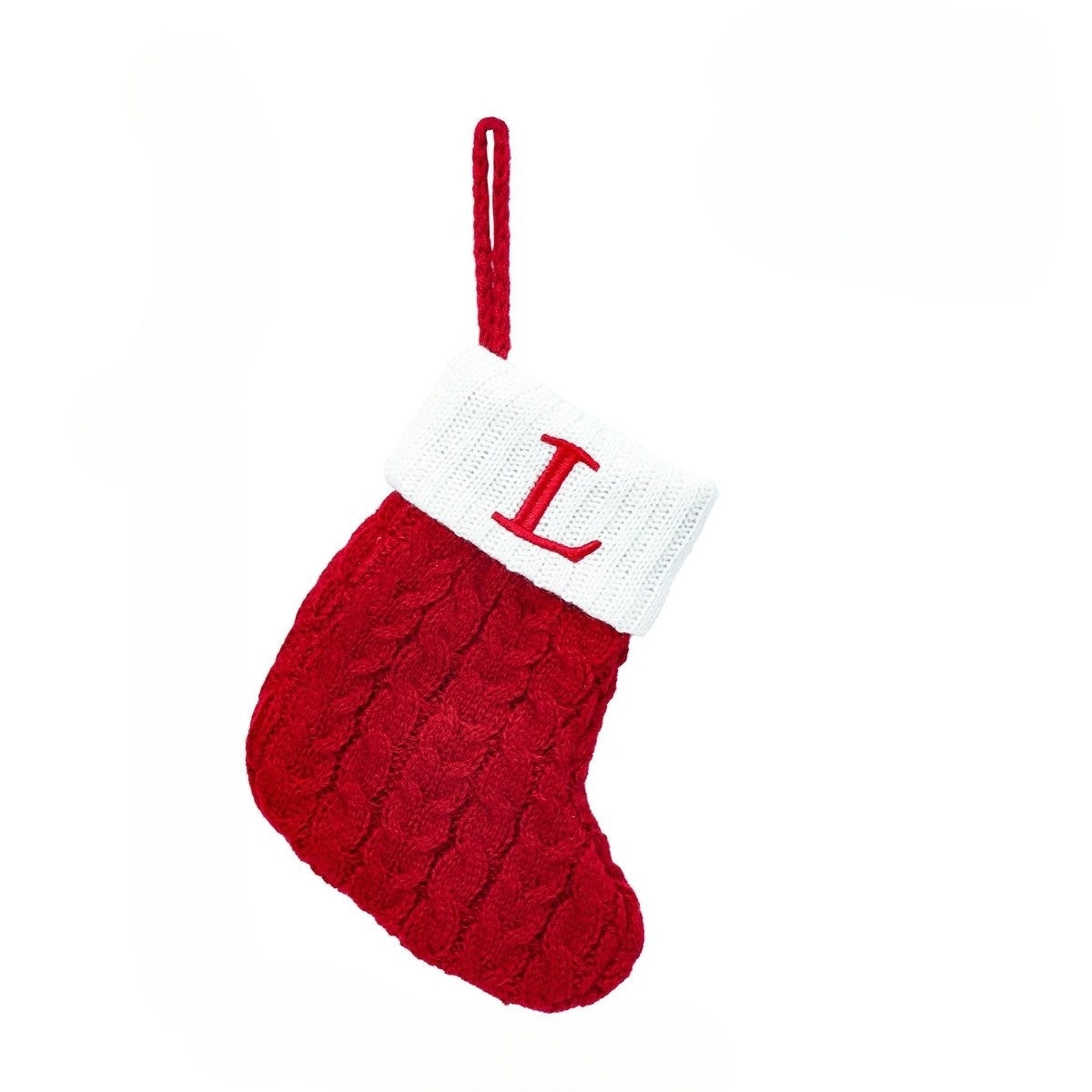 NoelEnTricot - Knitted Christmas Stocking with Snowflake Pattern