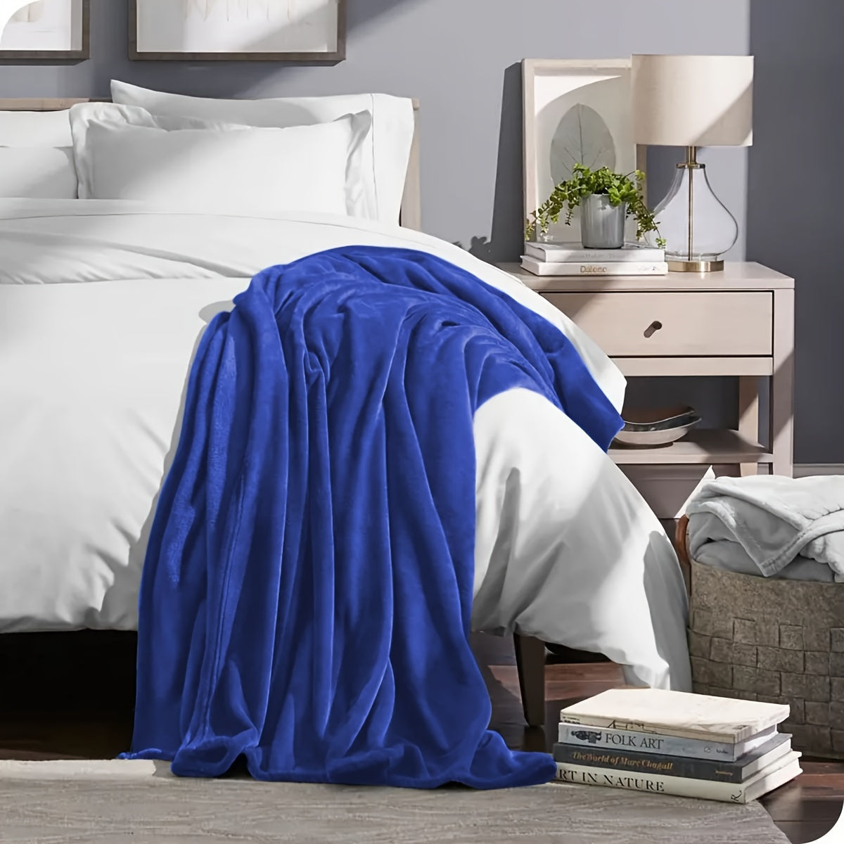 AlbaNest - Soft Flannel Fleece Throw for Sofa and Bed