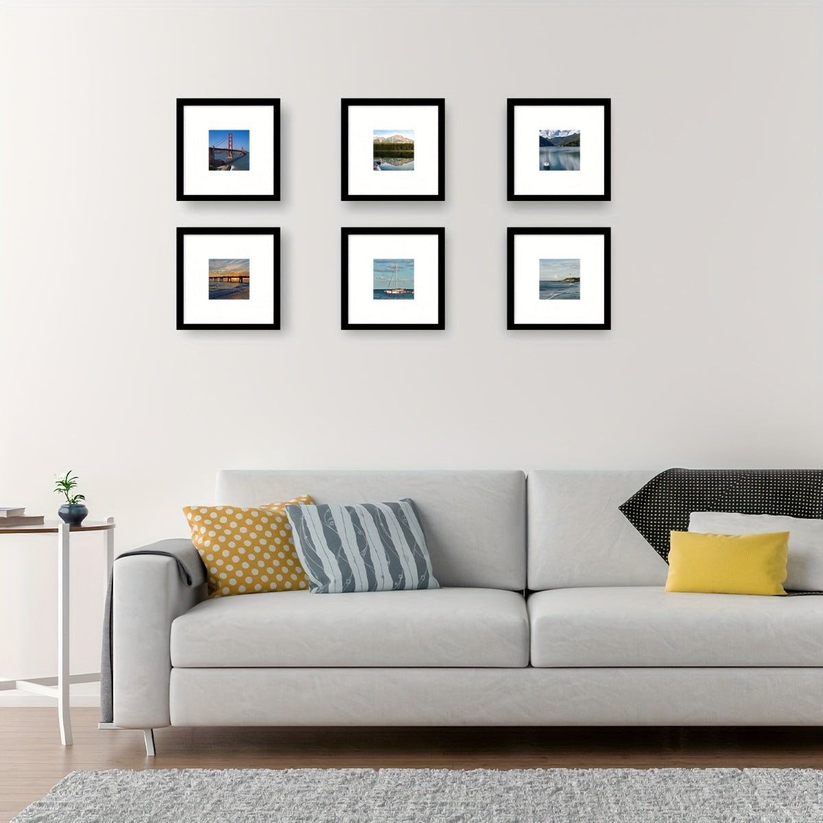 FotoFrame - Set of 3 Square Wooden Photo Frames