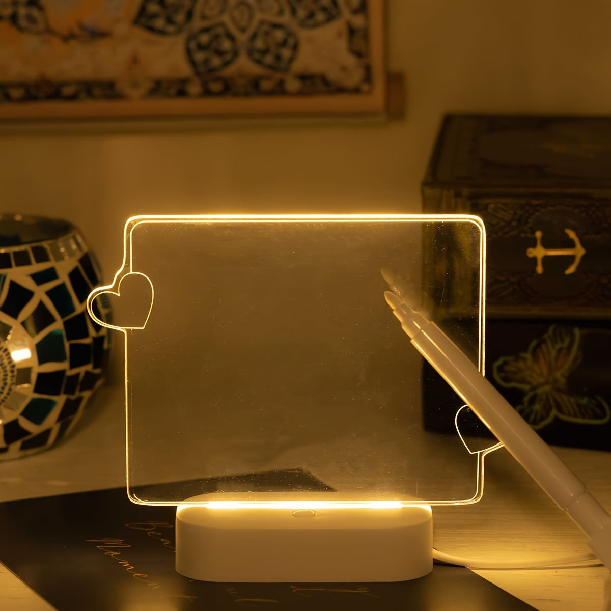 Emoura - 3D Heart-Shaped LED Lamp for a Romantic Atmosphere