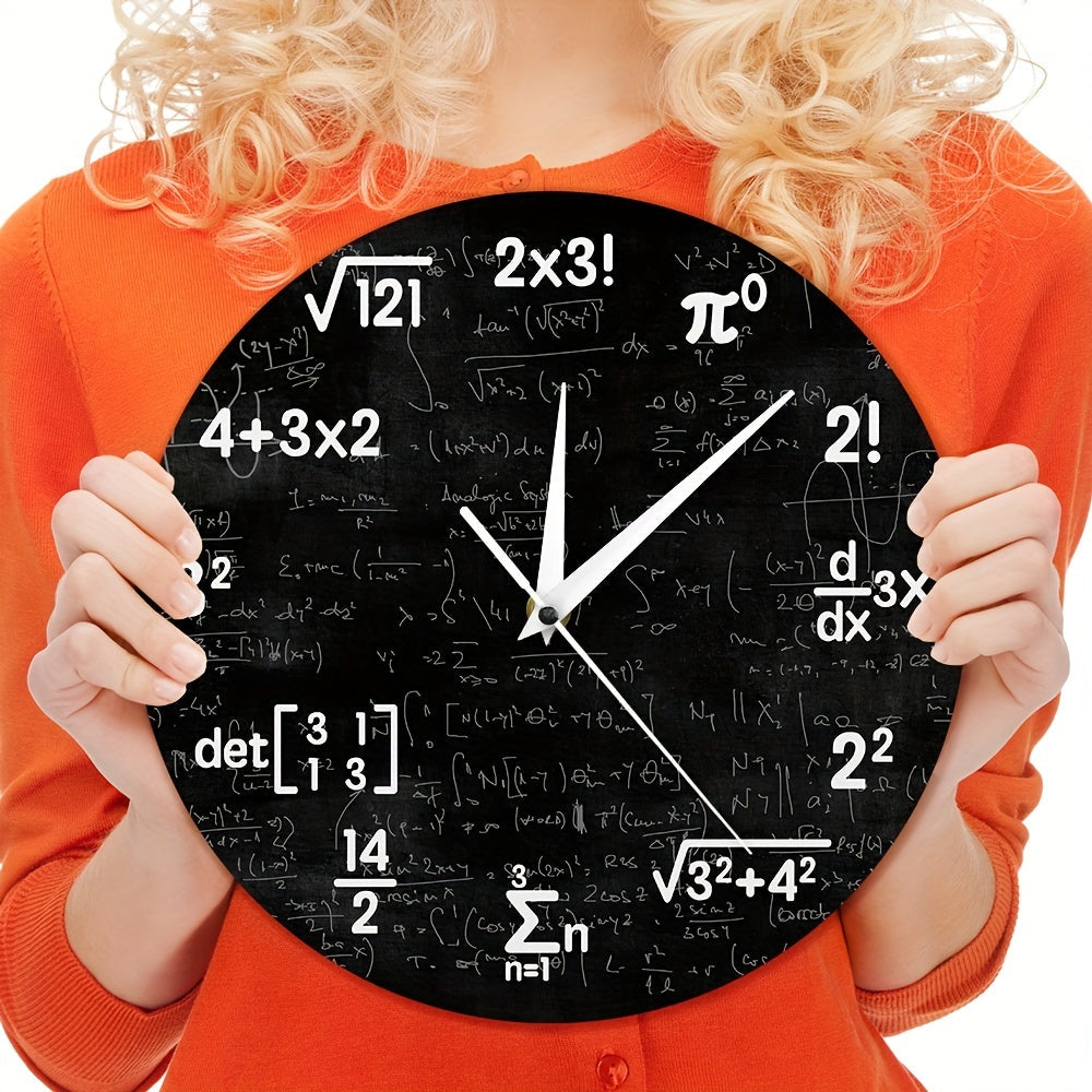 MathMirror Clock - Modern Acrylic Wall Clock with Math Formulas