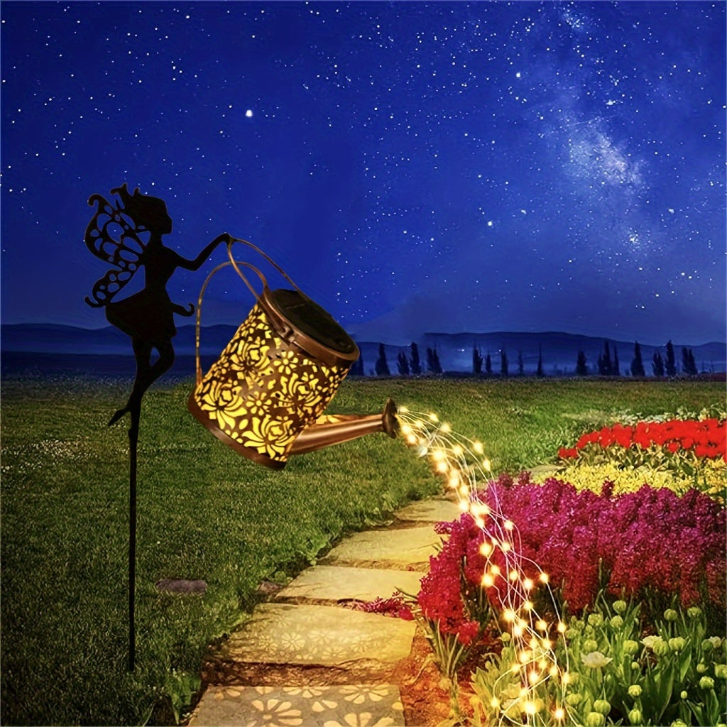 SolarSprinkle - Solar Powered Light-Up Watering Can Garden Decor