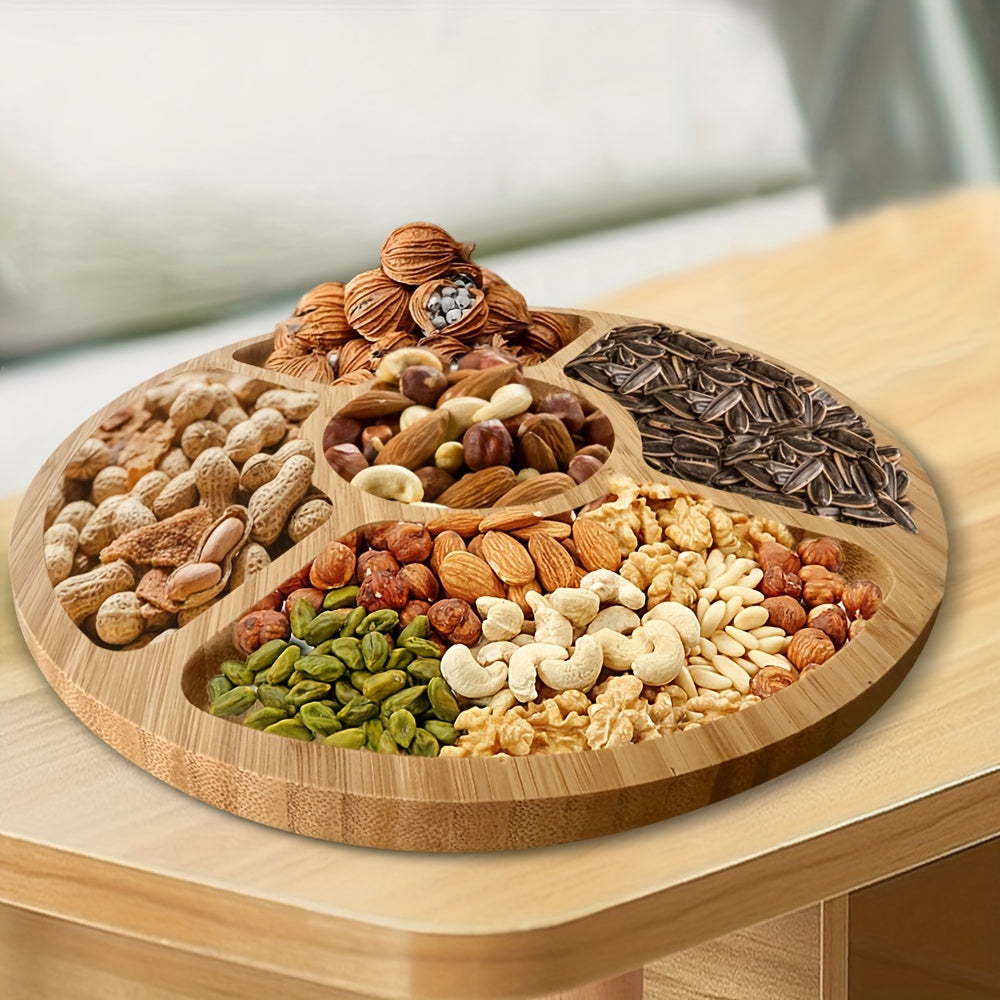 BambooServe - Round Bamboo Serving Board for the Kitchen