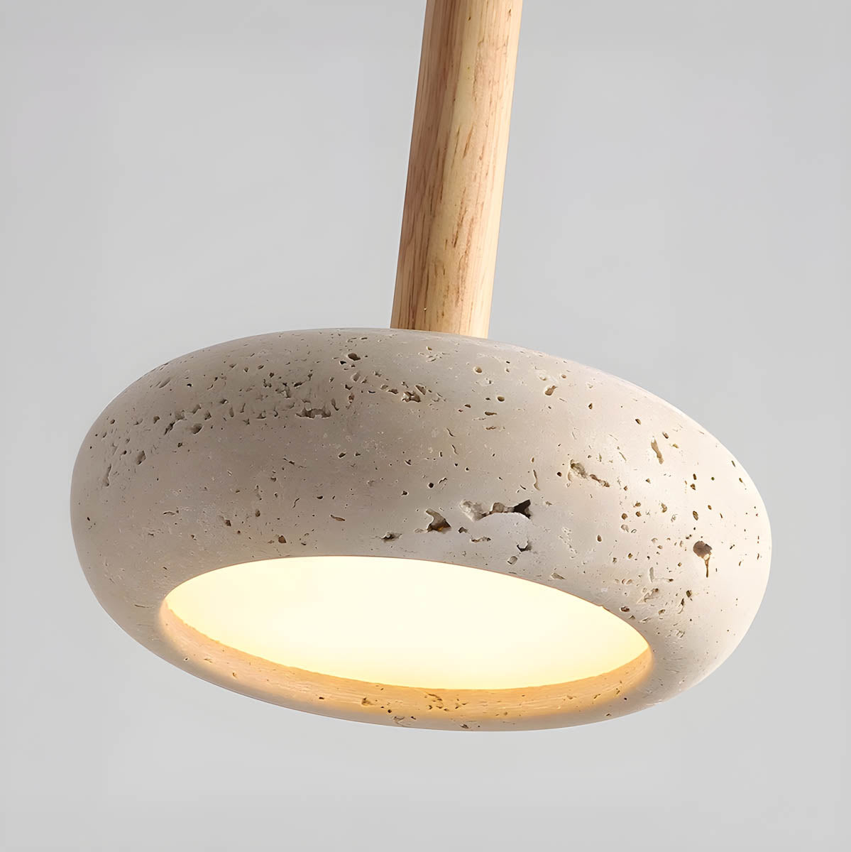 GlowStone - Natural Travertine LED Pendant Light