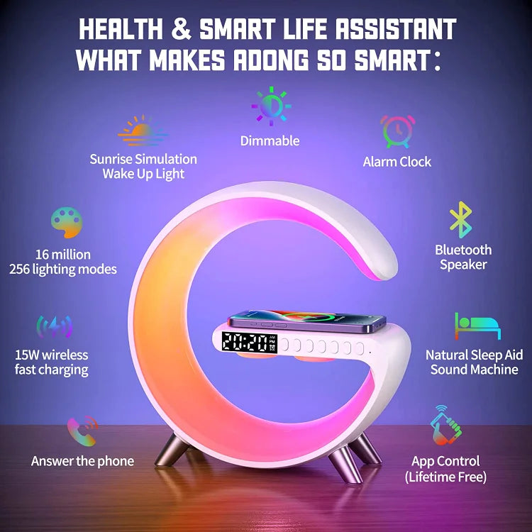 Smart Ambiance Light - Bluetooth Ambiance Lamp with Speaker and Alarm