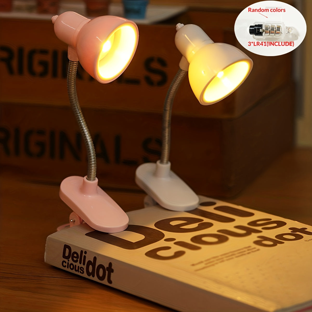 MiniGlow - Portable Clip-On Reading Lamp with Adjustable Arm